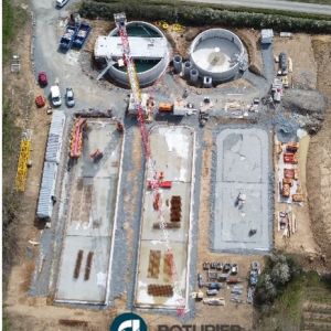 Station d'épuration en chantier